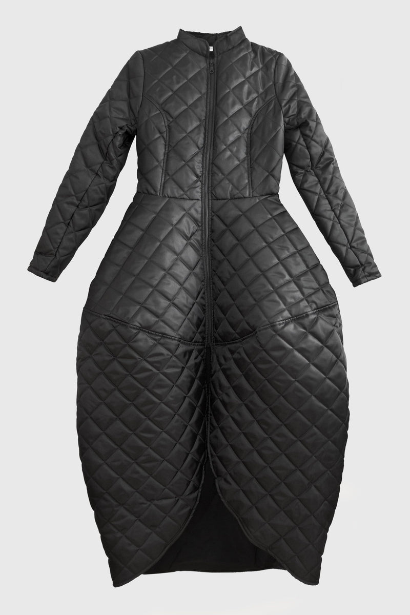 Kiera  Quilted Coat front raw look - ИOKO - nokoclub.com