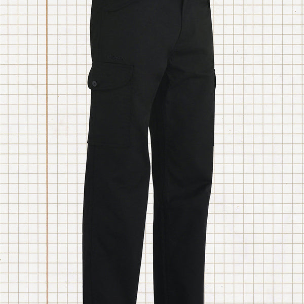 Black Multi Pocket Cargo Trousers with 6 Pockets - Arnold