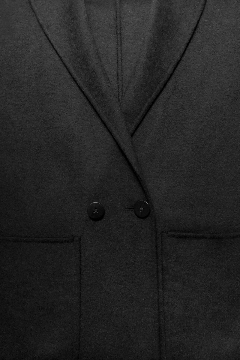 Jade Unlined Lightweight Woolen Coat close up and buttons - ИOKO - nokoclub.com