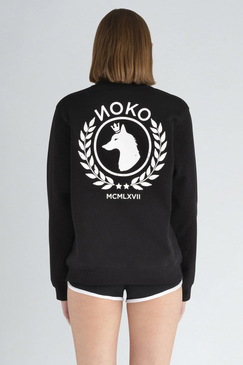 Fof print crewneck sweatshirt back view - FOXUS - ИOKO - nokoclub.com