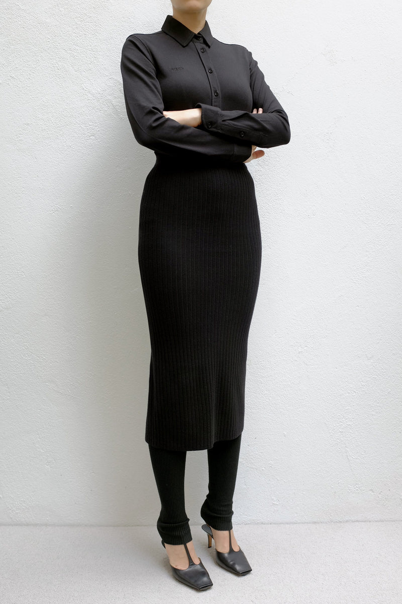 Anita Knitted black Shirt full length view - ИOKO - nokoclub.com