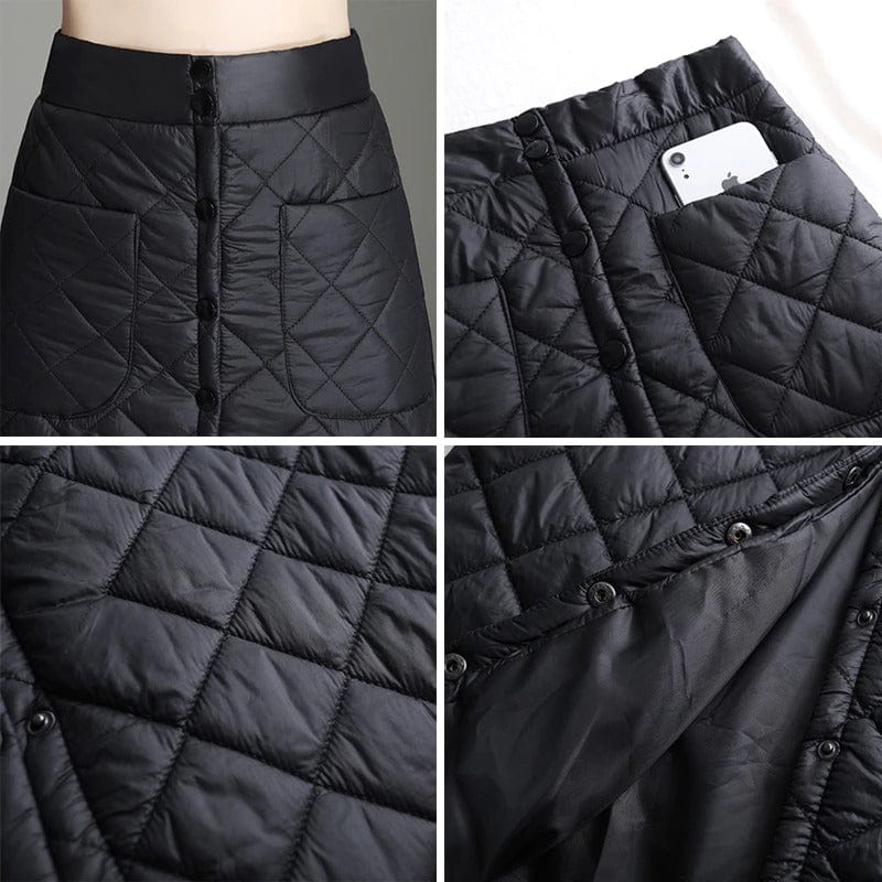 Long Length Quilt Skirt Prunella - ИOKO - nokoclub.com